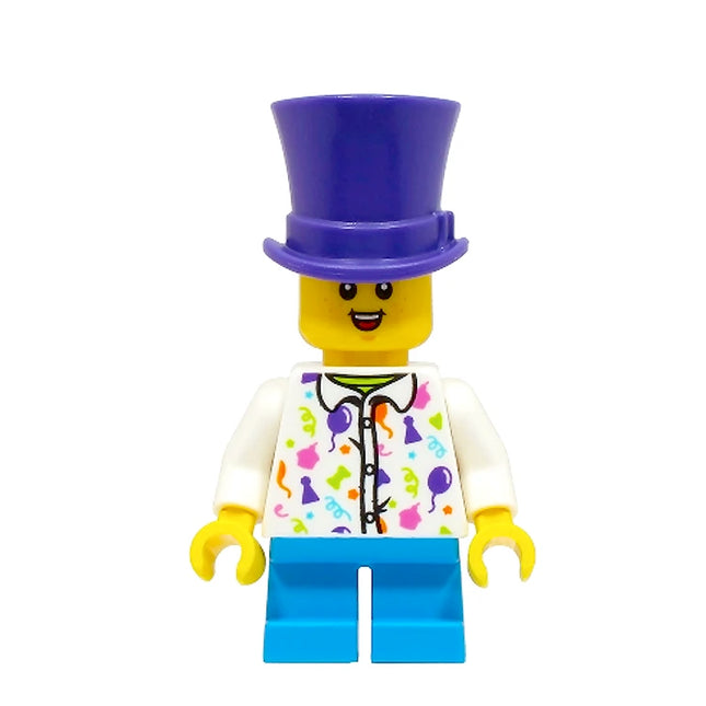 LEGO Minifigure - Child - Boy, Birthday Party Shirt, Top Hat (2023) [CITY] hol323