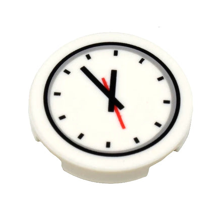 LEGO Minifigure Accessory - Tile, Clock, Red and Black Handset (Round 2 x 2) [14769pb356] 6329606
