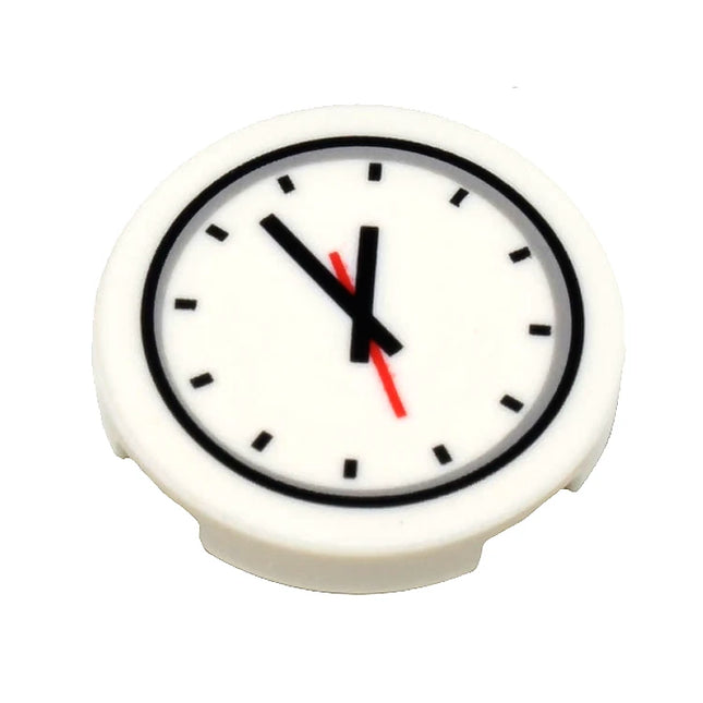 LEGO Minifigure Accessory - Tile, Clock, Red and Black Handset (Round 2 x 2) [14769pb356] 6329606