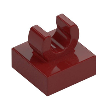 LEGO Tile, Modified 1 x 1 with Open O Clip, Dark Red [15712] 6360079