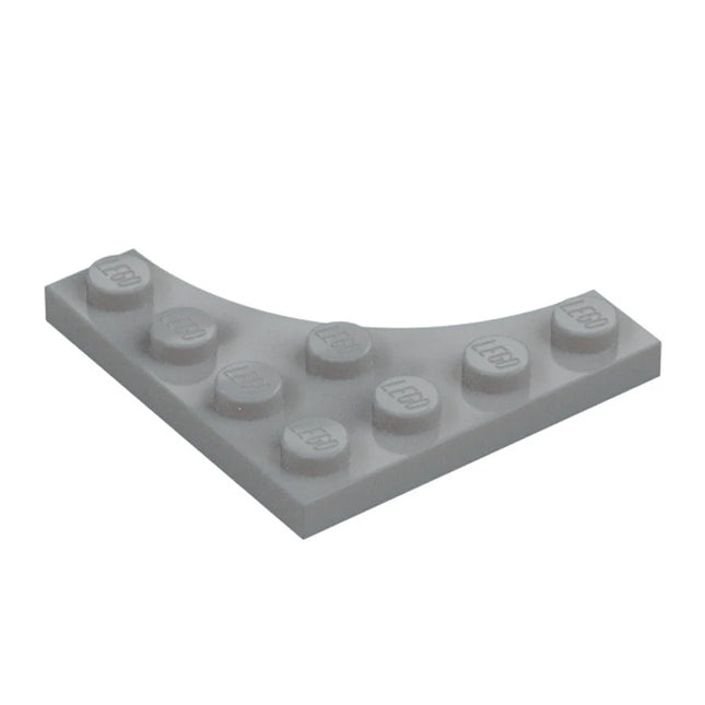 LEGO Plate, Modified 4 x 4 with 3 x 3 Curved Cutout, Light Grey [35044] 6353802