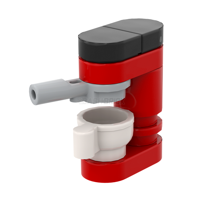 LEGO "The Coffee Machine" - Small Coffee Maker - Red, Cup [MiniMOC]