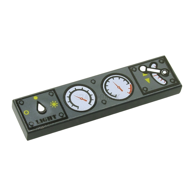 LEGO Minifigure Accessory - Control Panel, Light Switch, 2 Gauges Throttle [2431px17] 6020825