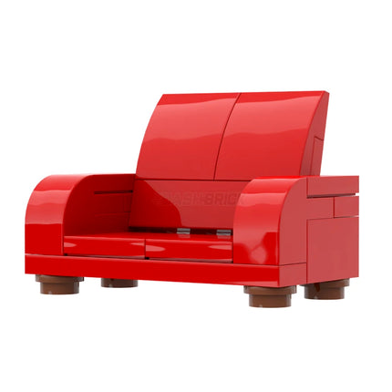 LEGO "Easy Recliner, Double" - Adjustable Sofa Chair, Red [MiniMOC]