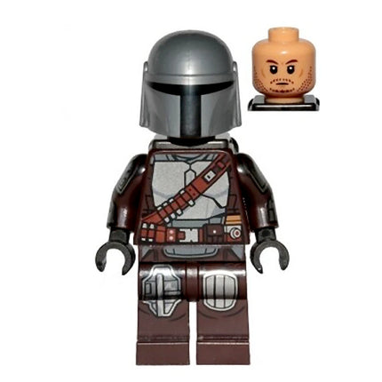 LEGO Minifigure - The Mandalorian/Din Djarin/'Mando' - Silver Beskar Armor, Jet Pack, Printed Head (2022) [STAR WARS]