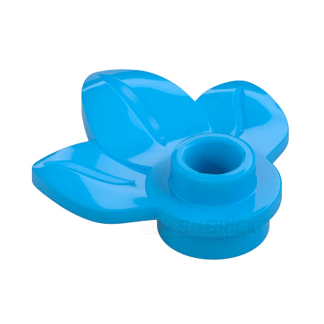 LEGO Plant Plate, Round 1 x 1 with 3 Leaves, Dark Azure [32607] 6445063