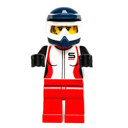 LEGO Minifigure - Female, Trail Cyclist, Female, Racing Jacket, Dirt Bike Helmet (2018) [CITY]