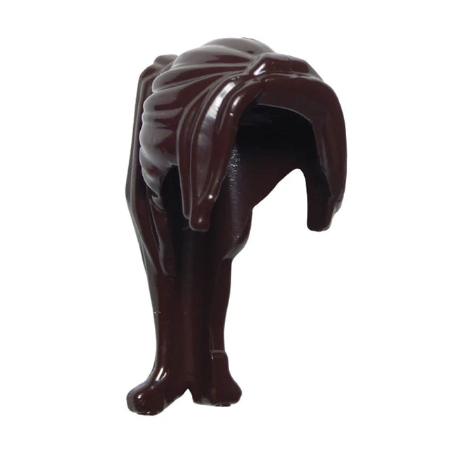 LEGO Minifigure Part - Hair Female Ponytail Long with Side Bangs, Dark Brown [62696] 4527065