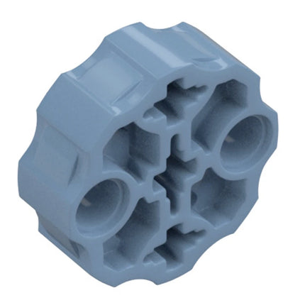 LEGO Technic, Axle Connector Block Round with 2 Pin Holes, 3 Axle Holes, Sand Blue [98585] 6307957