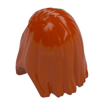 LEGO Minifigure Part - Hair Female Long Straight with Left Side Part, Dark Orange [92083] 6193939