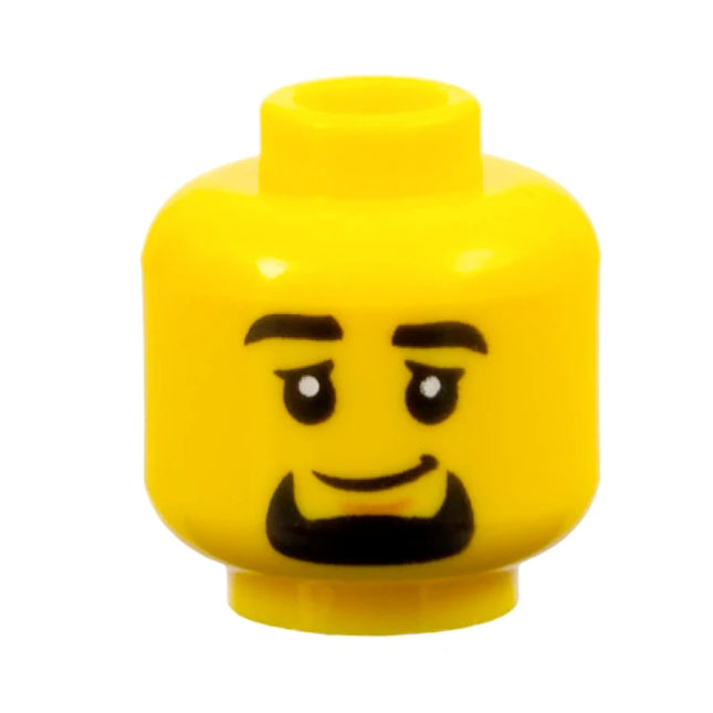 LEGO Minifigure Part - Head, Eyebrows and Goatee, Chin Dimple, Lopsided Grin [3626pb3205] 6429739