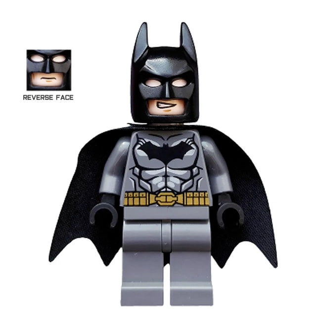 LEGO Minifigure - Batman, Dark Gray Suit, Gold Belt, Starched Cape (2015) [DC COMICS]