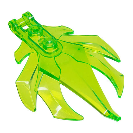 LEGO Plant Leaves Angular, Bar Handle on End, 7 Spikes, Trans-Bright Green [7727] 6584977