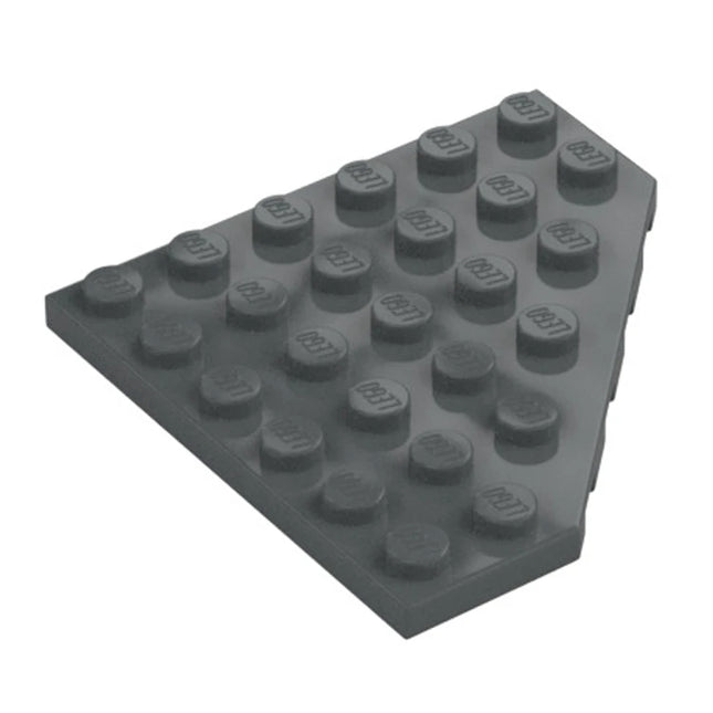 LEGO Wedge, Plate 6 x 6 Cut Corner, Dark Grey [6106] 6262023