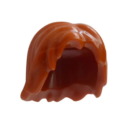 LEGO Minifigure Part - Hair Mid-Length Tousled with Center Part, Dark Orange [88283] 6006514