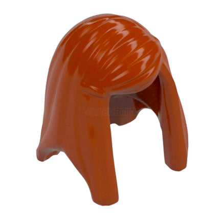 LEGO Minifigure Part - Hair Female Long Straight with Left Side Part, Dark Orange [92083] 6193939