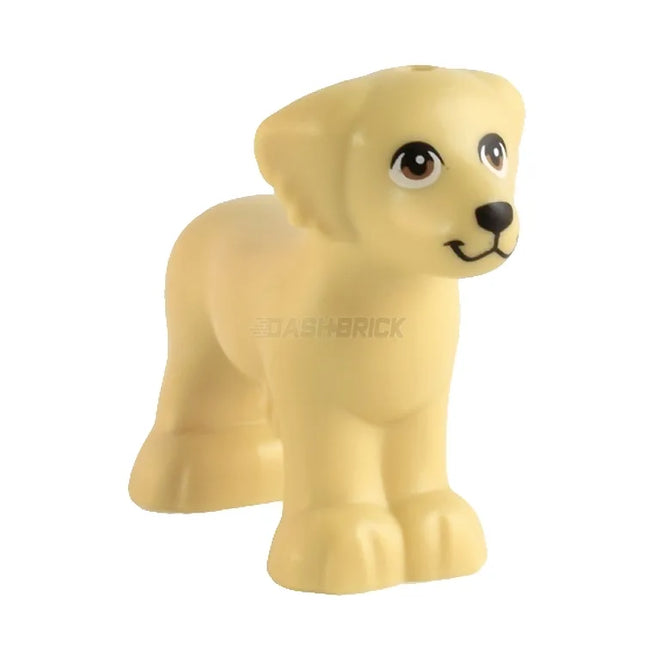 LEGO Minifigure Animal - Dog, Shaggy Fur, Medium Nougat Eyes "Grace", Tan [3168pb01]