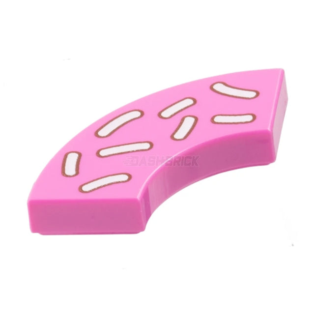 LEGO Tile, Round Corner 2 x 2 Macaroni "Sprinkles", Dark Pink [27925pb021] 6519475