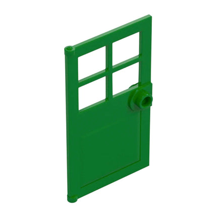 LEGO Door 1 x 4 x 6 with 4 Panes and Stud Handle, Green [60623] 4583718