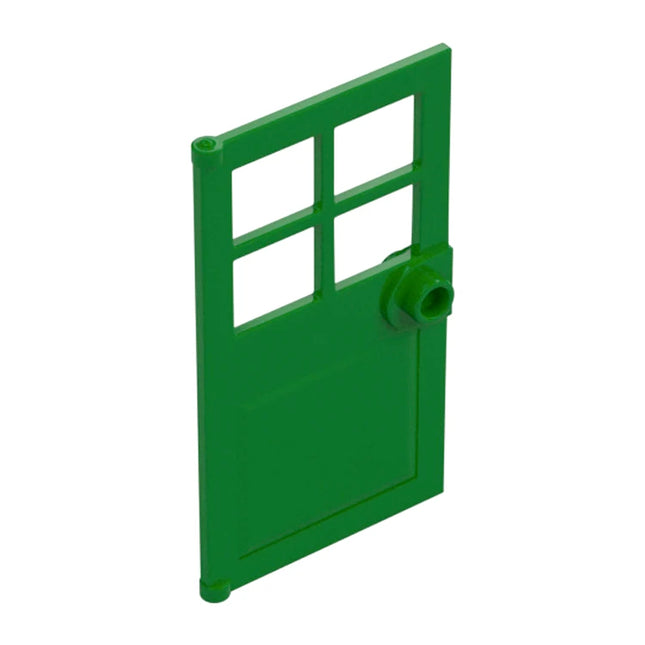 LEGO Door 1 x 4 x 6 with 4 Panes and Stud Handle, Green [60623] 4583718