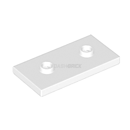 LEGO Plate, Modified 2 x 4 with 2 Studs (Double Jumper), White [65509] 6315024