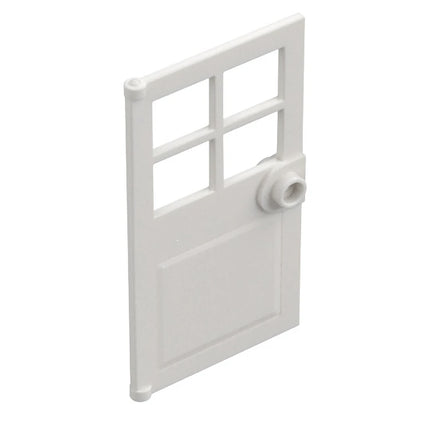 LEGO Door 1 x 4 x 6 with 4 Panes and Stud Handle, White [60623]