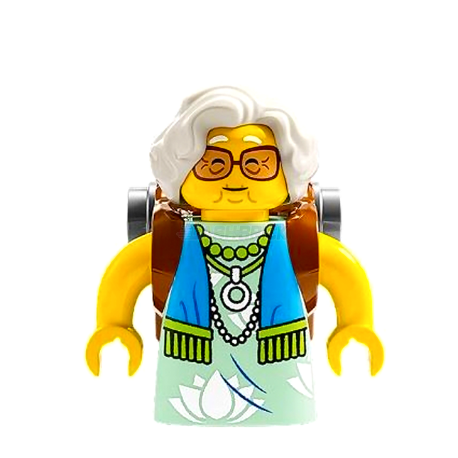 LEGO Minifigure - Mrs. Castillo - Reddish Brown and Flat Silver Backpack [CITY]