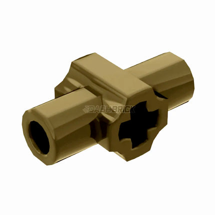 LEGO Technic, Axle Connector Hub with Two Bar Holders Perpendicular (Lightsaber Hilt), Dark Tan [24122] 6311435