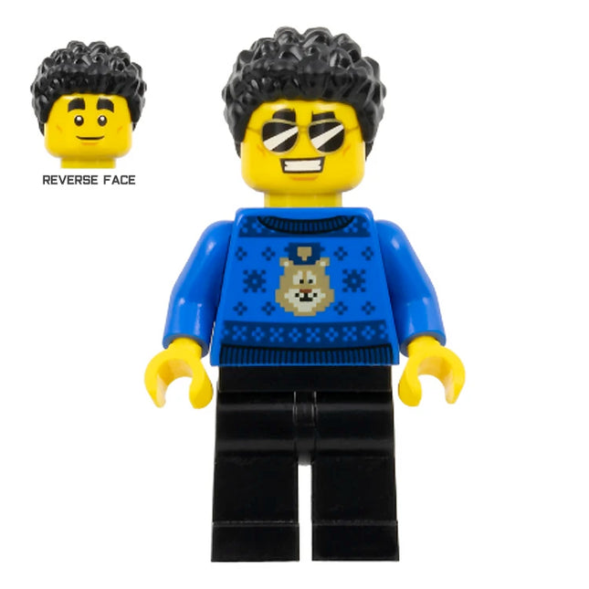 LEGO Minifigure - Duke DeTain, Blue Christmas Sweater, Police Officer (2020) [CITY]