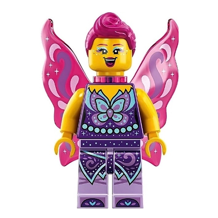 LEGO Minifigure - Fairy Singer, Butterfly, Magenta Hair [vid034]