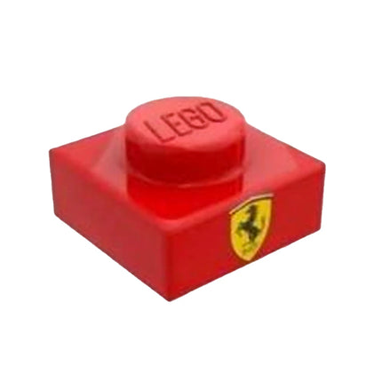 LEGO Plate, 1 x 1, Ferrari Emblem, Red [3024pb013] 6253610
