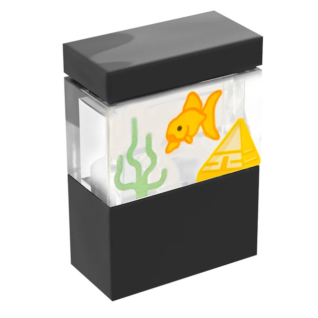 LEGO "Mini Fishtank" Goldfish, Seaweed, Pyramid [MiniMOC]