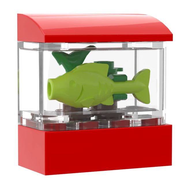 LEGO "Tropical Fish Tank" - Lime Fish, Red [MiniMOC]