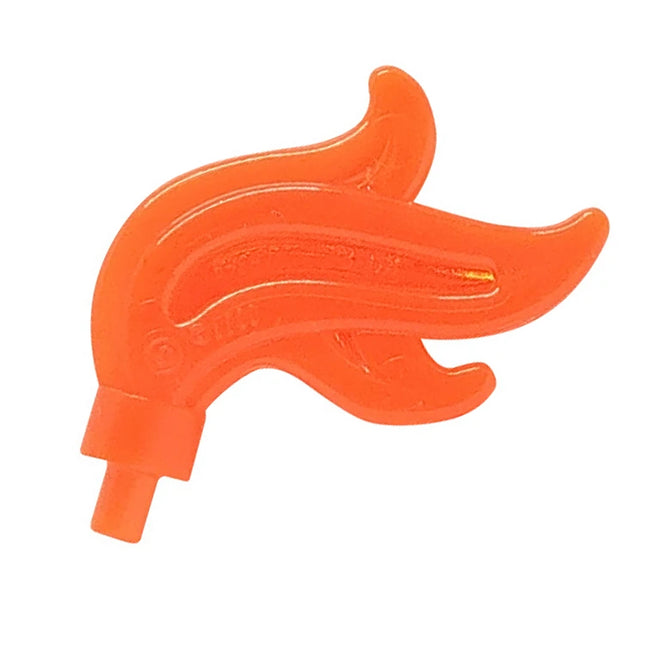 LEGO Minifigure Accessory - Flame, Small Fire, Plume Feather, with Pin, Trans-Neon Orange [64647] 6289248