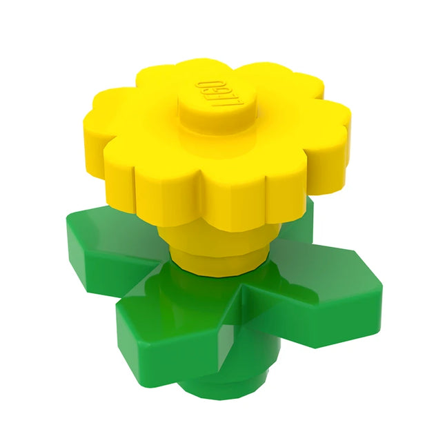 LEGO Plant Flower 2 x 2 Rounded, Leaves - Angular, Yellow [98262 + 4727] 6000022 4143562