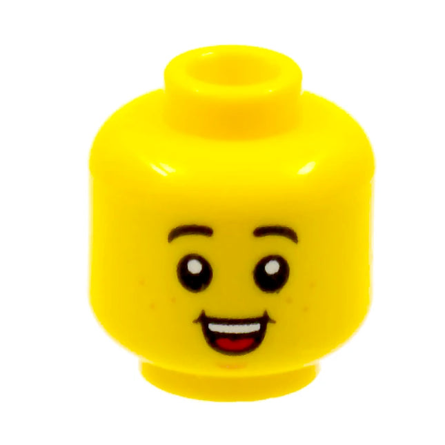 LEGO Minifigure Part - Head, Child, Nougat Freckles and Chin Dimple, Open Mouth Smile [3626pb2727] 6328341