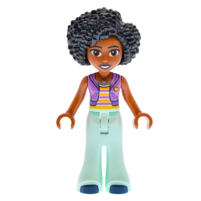 LEGO Minifigure - Jamila - Hoodie, Trousers Bell-Bottoms, Dark Blue Shoes (2025) [FRIENDS]