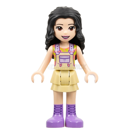 LEGO Minifigure - Friends Emma - Tan Dress with Straps, Medium Lavender Boots [FRIENDS]