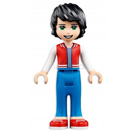 LEGO Minifigure - Friends Jackson - Red Shoes, Blue Trousers, Red Vest [FRIENDS]
