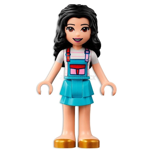 LEGO Minifigure - Friends Emma - White Shirt with Apron, Skirt, Gold Shoes [FRIENDS]