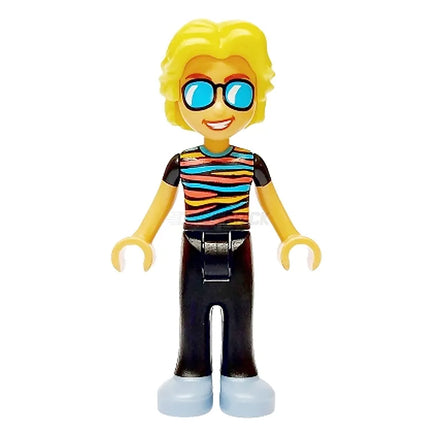 LEGO Minifigure - Friends Alexander - Striped Top, Sand Blue Shoes [FRIENDS]