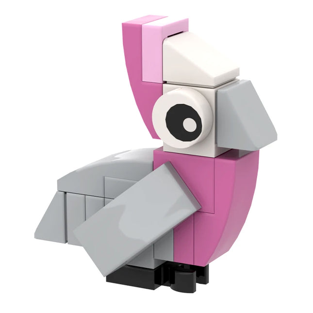 LEGO "Brick Bird" Pink Galah, Pink and Grey Cockatoo [MiniMOC]