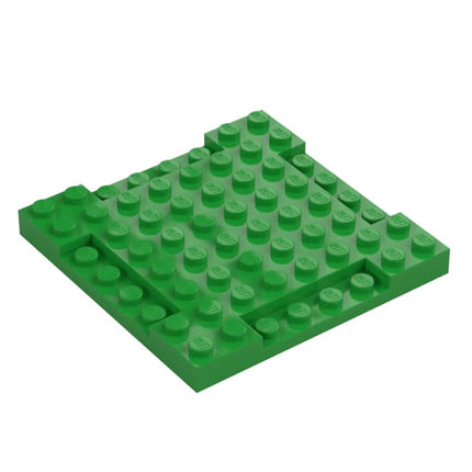 LEGO Brick, Modified 8 x 8 x 2/3 with 1 x 4 Indentations, Bright Green [2628] 6432298