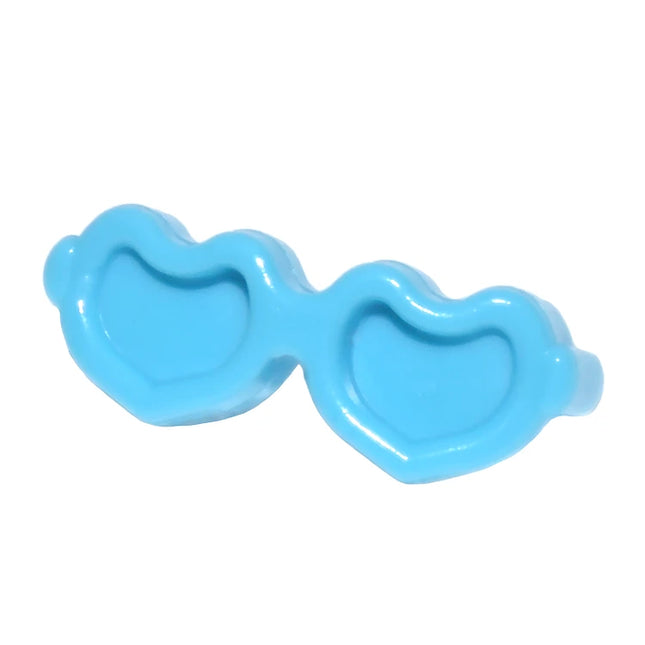 LEGO Minifigure Accessory - Glasses, Heart Shaped, Small Pin, Friends, Medium Azure [93080k]
