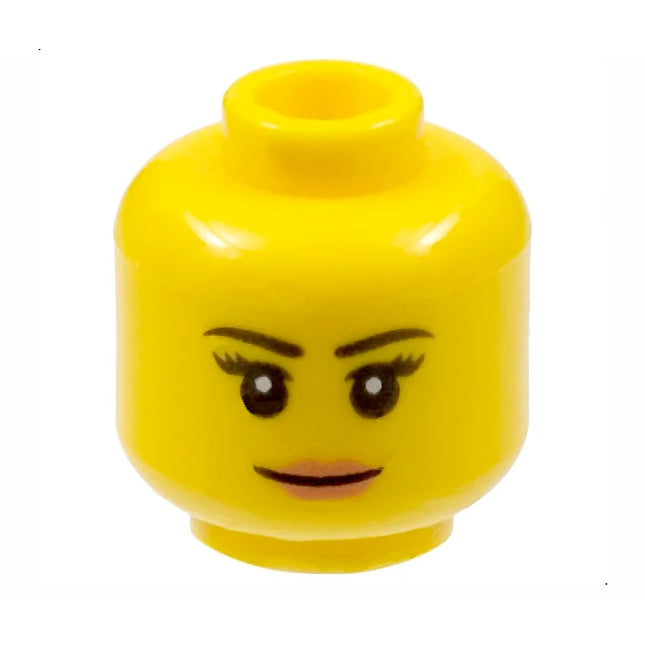 LEGO Minifigure Head - Head Female, Eyelashes, Nougat Lips, Grin [3626pb1211]