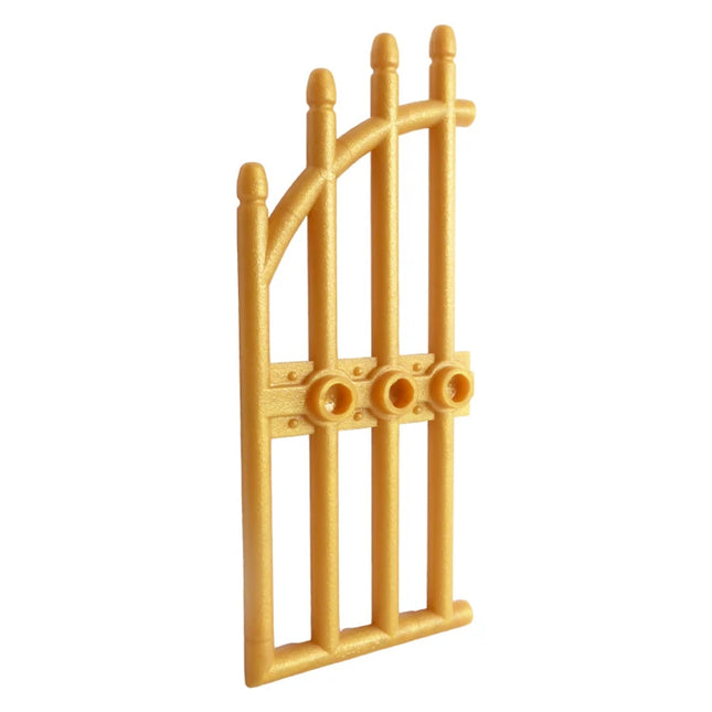 LEGO Door 1 x 4 x 9 Arched Gate with Bars and Three Studs, Pearl Gold [42448] 4566967