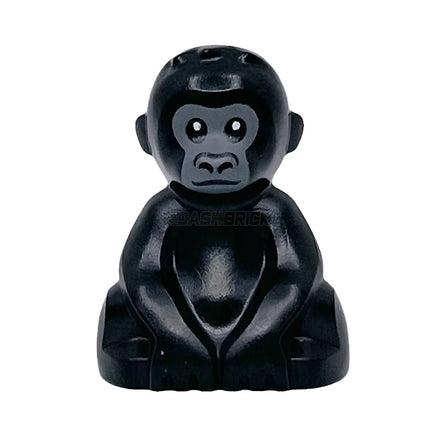 LEGO Minifigure Animal - Gorilla, Baby with Dark Bluish Gray Face, Black [5619pb01] 6480851