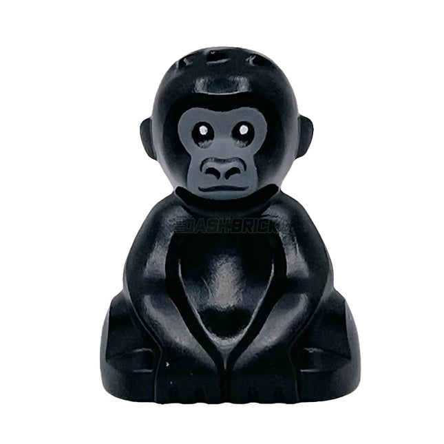 LEGO Minifigure Animal - Gorilla, Baby with Dark Bluish Gray Face, Black [5619pb01] 6480851