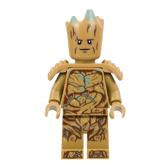 LEGO Minifigure - Groot, Teen Groot - Dark Tan with Shoulder Armor [MARVEL]