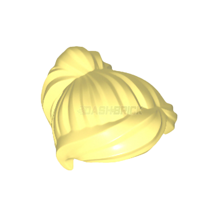 LEGO Minifigure Part - Hair Female Ponytail, Swept Sideways Fringe, Bright Light Yellow [87990]